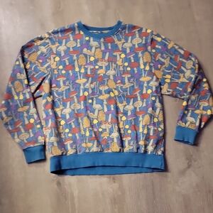 Men's Colorful Mushroom Pattern Sweater